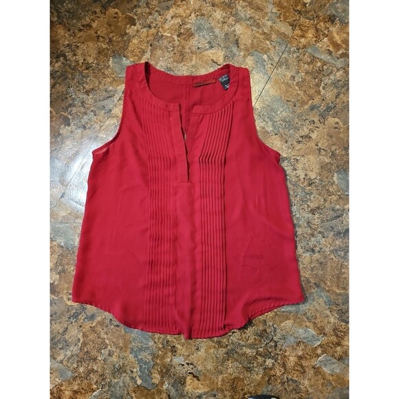 Buckle Tops - Buckle Red Sleeveless Pintuck Tank Top